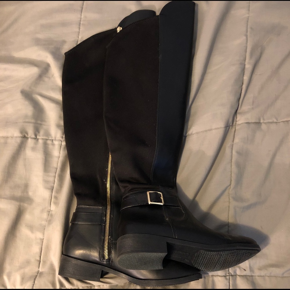 Black Knee High Boots